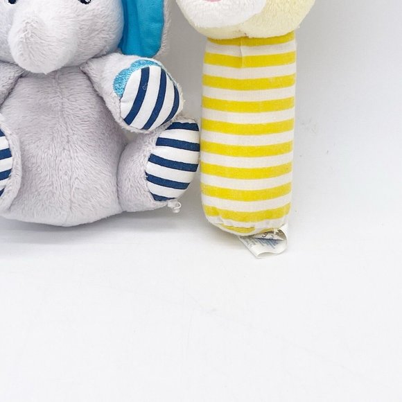 Garanimals Infant Plush Elephant And Giraffe Rattle Grabbers JungleTheme Lot 2 - Picture 5 of 9